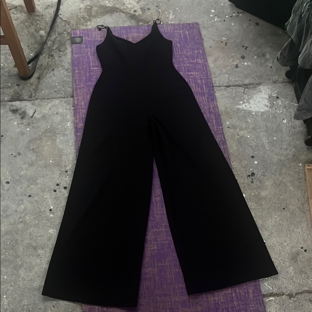 Zara Black Jumpsuit with Wide-Leg Design